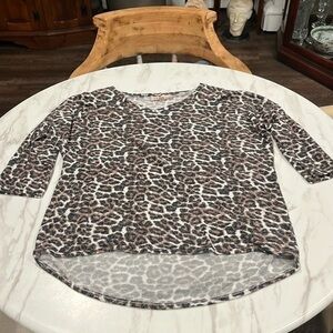 Philosophy Republic Clothing Animal Print 3/4 sleeve shirt